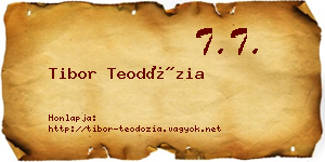 Tibor Teodózia névjegykártya